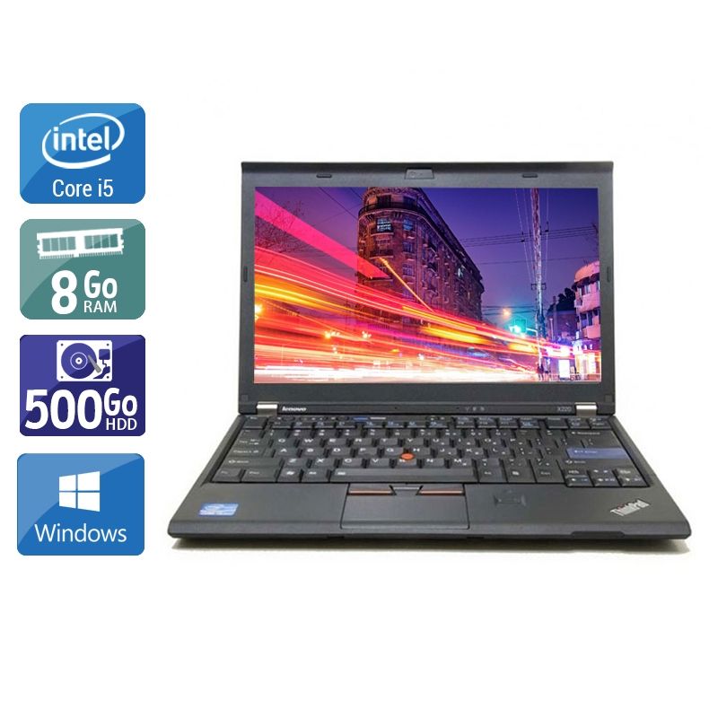 Lenovo ThinkPad X220 i5 8Go RAM 500Go HDD Windows 10