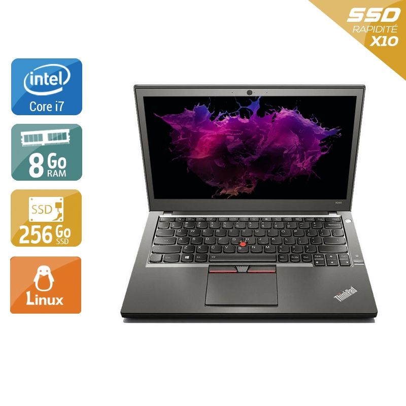Lenovo ThinkPad X250 i7 8Go RAM 256Go SSD Linux