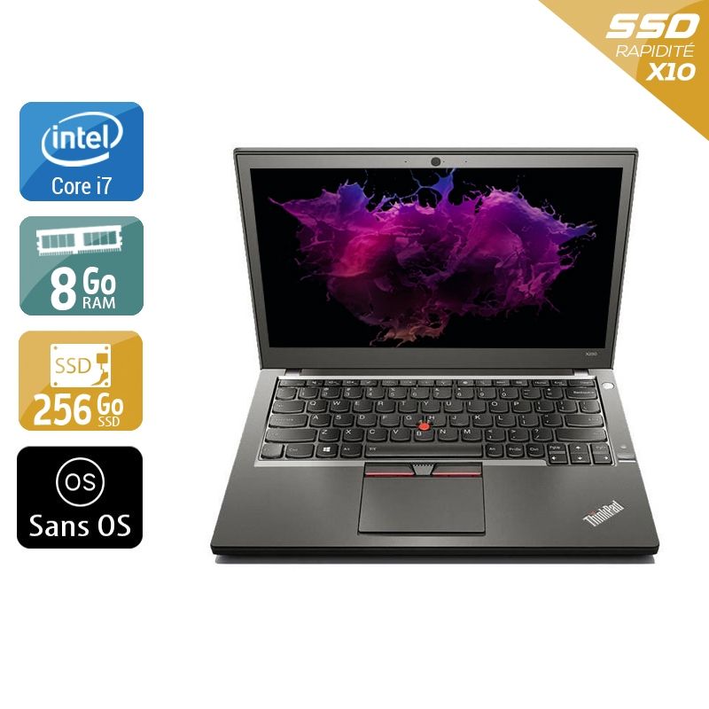 Lenovo ThinkPad X250 i7 8Go RAM 256Go SSD Sans OS