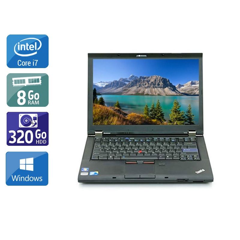 Lenovo ThinkPad T410 i7 8Go RAM 320Go HDD Windows 10