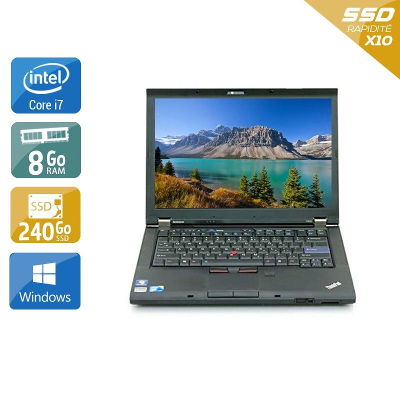 Lenovo ThinkPad T410 i7 8Go RAM 240Go SSD Windows 10