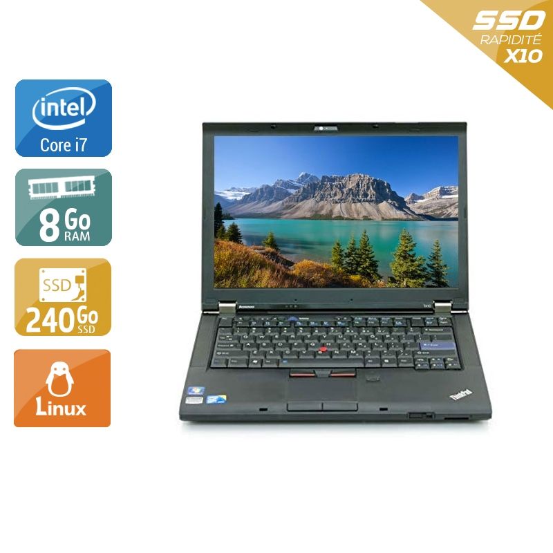 Lenovo ThinkPad T410 i7 8Go RAM 240Go SSD Linux
