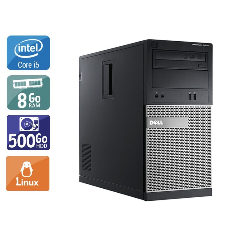 Dell Optiplex 3010 Tower i5 8Go RAM 500Go HDD Linux