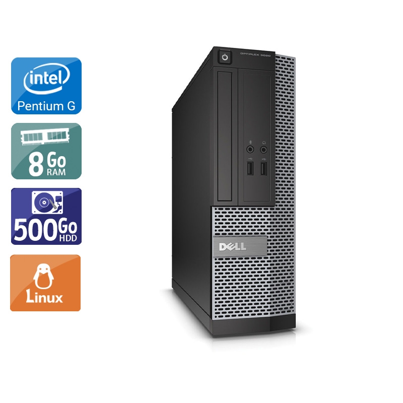 Dell Optiplex 3010 SFF Pentium G Dual Core - 8Go RAM 500Go HDD Linux  Bon étatOccasion certifiée reconditionnée Bon état -  reconditionné disponible sur Kiatoo