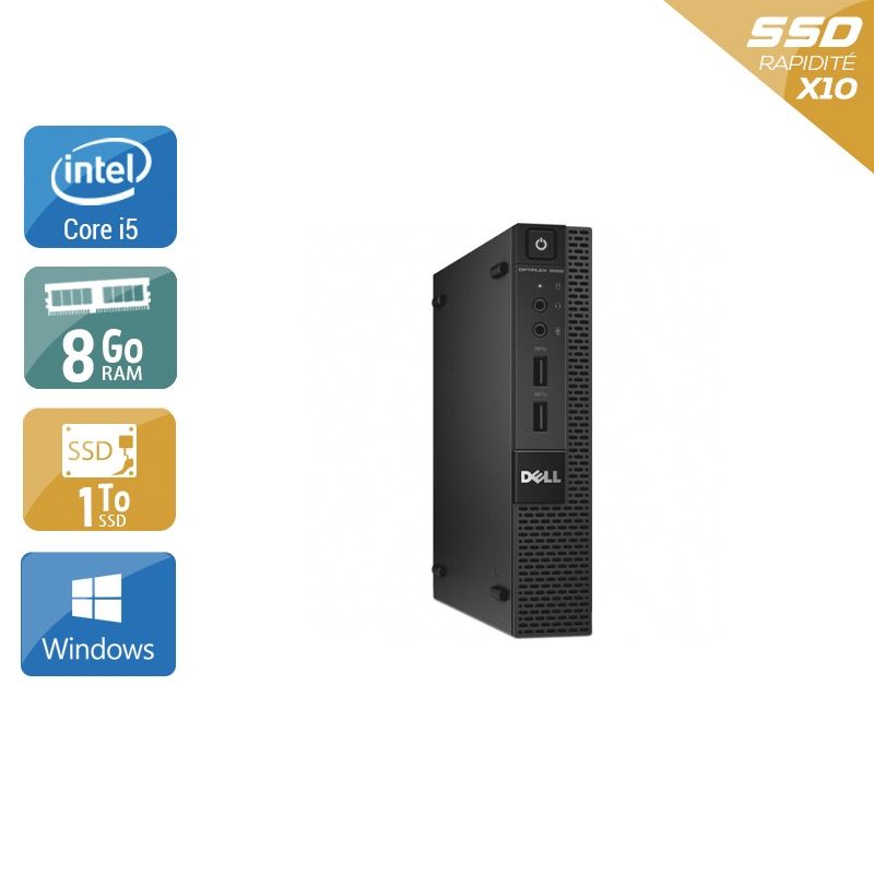 Dell Optiplex 3020M Micro i5 8Go RAM 1To SSD Windows 10