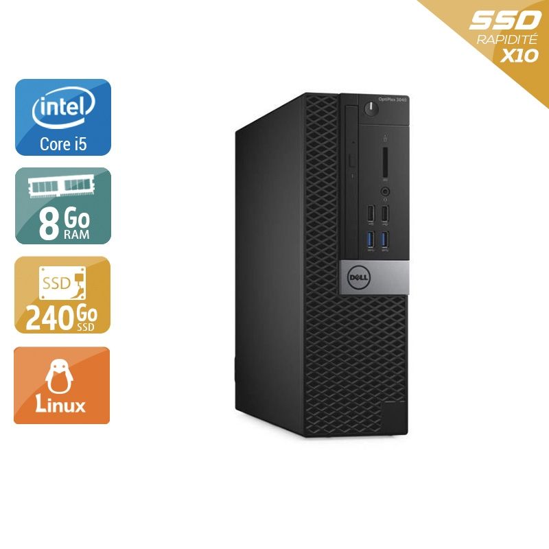 Dell Optiplex 3040 SFF i5 Gen 6 8Go RAM 240Go SSD Linux