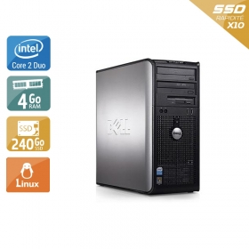 Dell Optiplex 360 Tower Core 2 Duo 4Go RAM 240Go SSD Linux