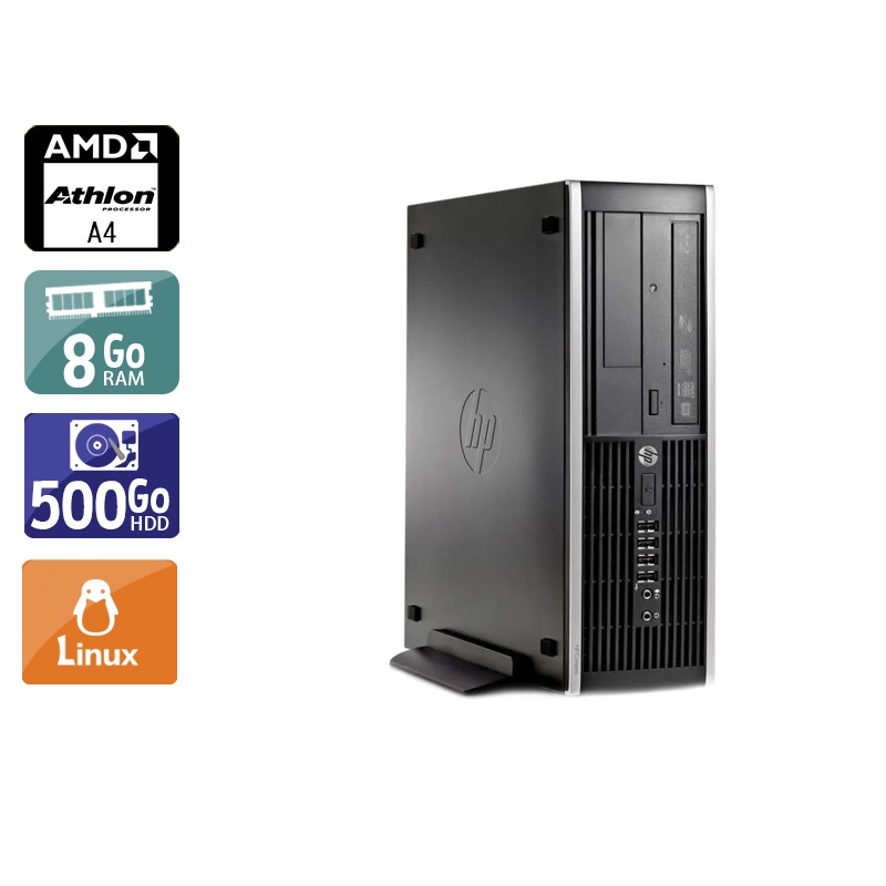 HP Compaq Pro 6305 SFF AMD A4 - 8Go RAM 500Go HDD Linux  État correctOccasion certifiée reconditionnée