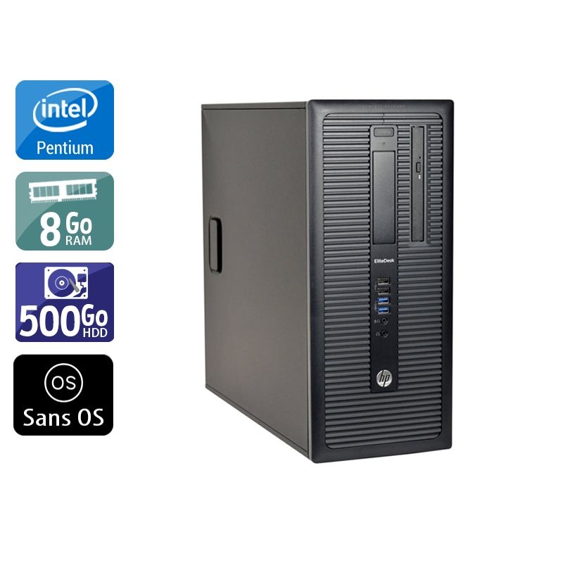 HP Compaq 280 G1 Tower Pentium G Dual Core 8Go RAM 500Go HDD Sans OS