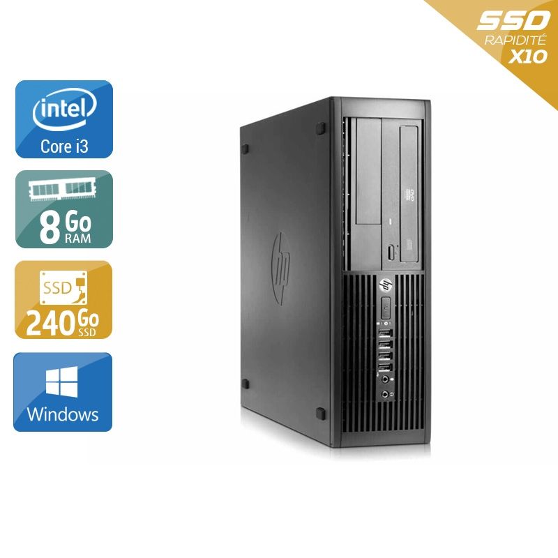HP Compaq Pro 4300 SFF i3 8Go RAM 240Go SSD Windows 10