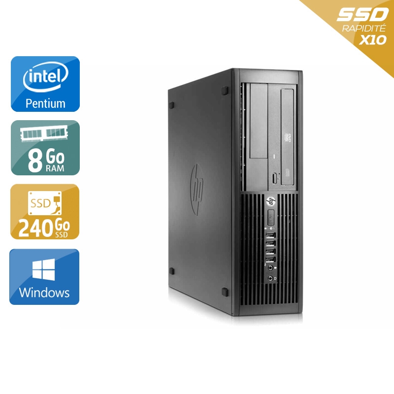 HP Compaq Pro 4300 SFF Pentium G Dual Core - 8Go RAM 240Go SSD Windows 10  Bon étatOccasion certifiée reconditionnée Bon état -  reconditionné disponible sur Kiatoo