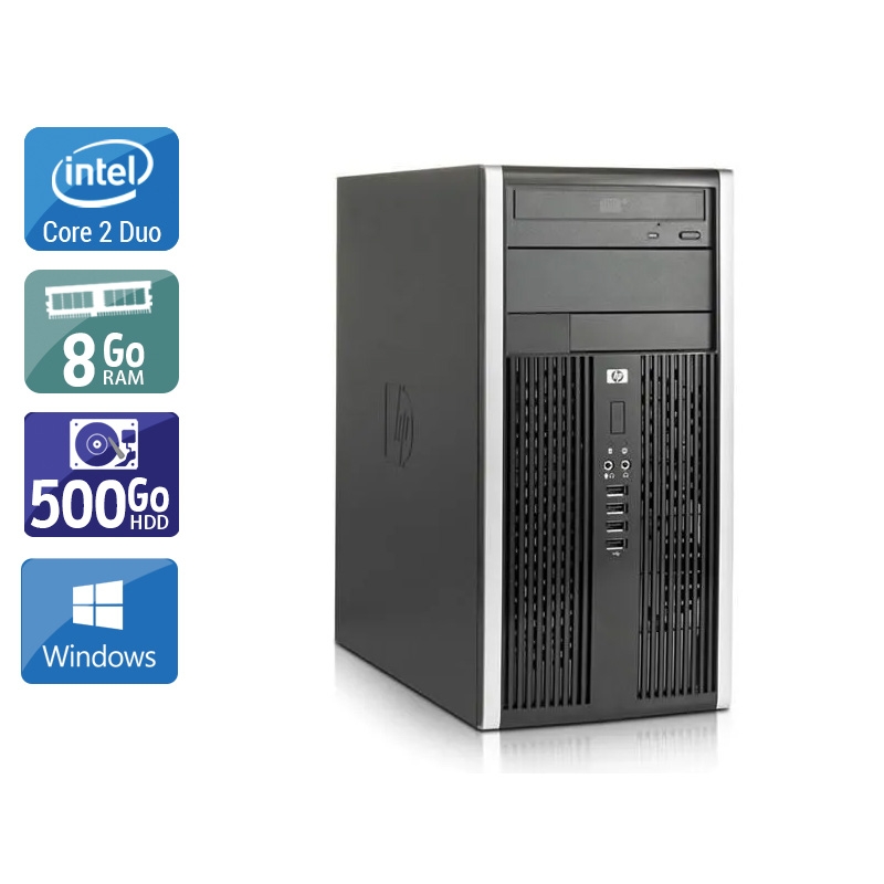 HP Compaq Pro 6000 Tower Core 2 Duo - 8Go RAM 500Go HDD Windows 10 État correctOccasion certifiée reconditionnée