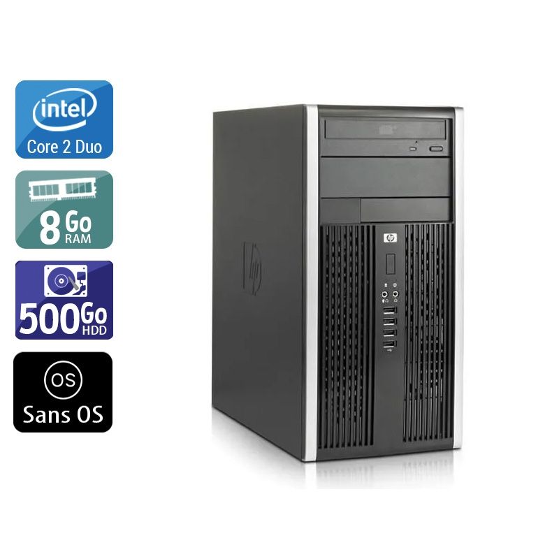 HP Compaq Pro 6000 Tower Core 2 Duo 8Go RAM 500Go HDD Sans OS