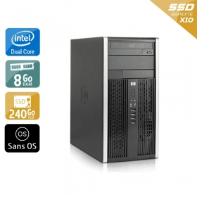 HP Compaq Pro 6000 Tower Dual Core 8Go RAM 240Go SSD Sans OS