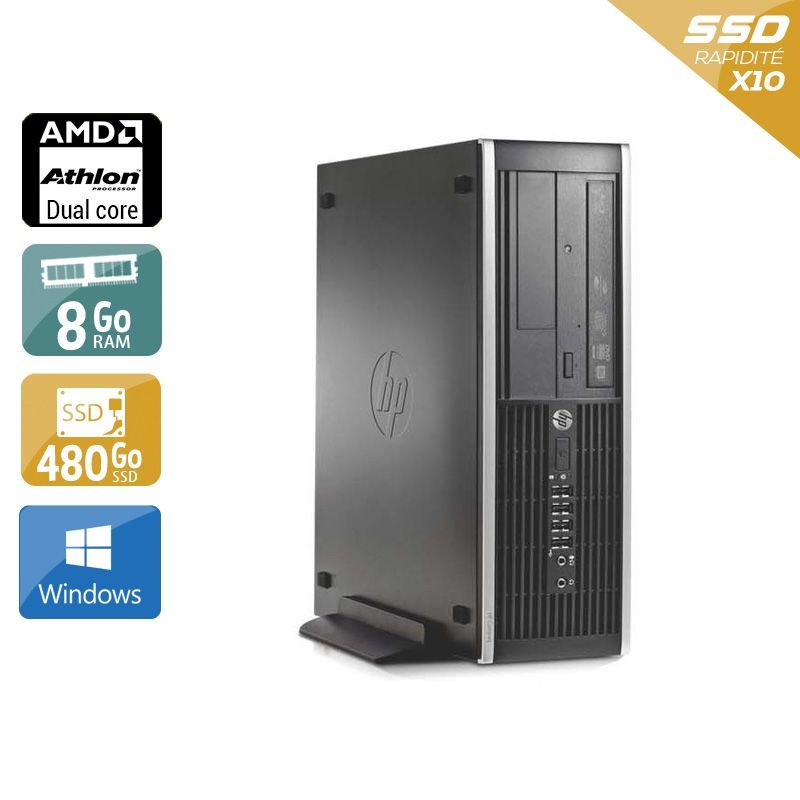 HP Compaq Pro 6005 SFF AMD Athlon Dual Core 8Go RAM 480Go SSD Windows 10