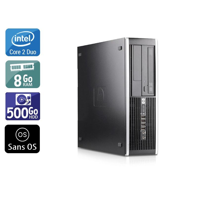 HP Compaq Pro 6000 SFF Core 2 Duo 8Go RAM 500Go HDD Sans OS