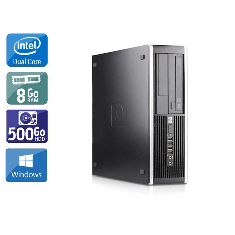 HP Compaq Pro 6000 SFF Dual Core 8Go RAM 500Go HDD Windows 10