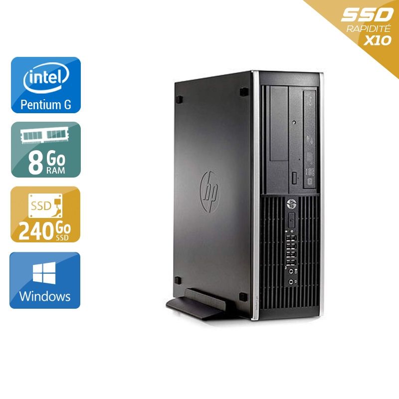 HP Compaq Pro 6300 SFF Pentium G Dual Core 8Go RAM 240Go SSD Windows 10