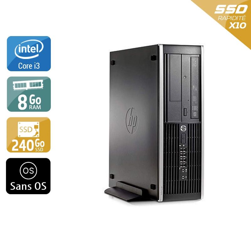 HP Compaq Pro 6300 SFF i3 8Go RAM 240Go SSD Sans OS