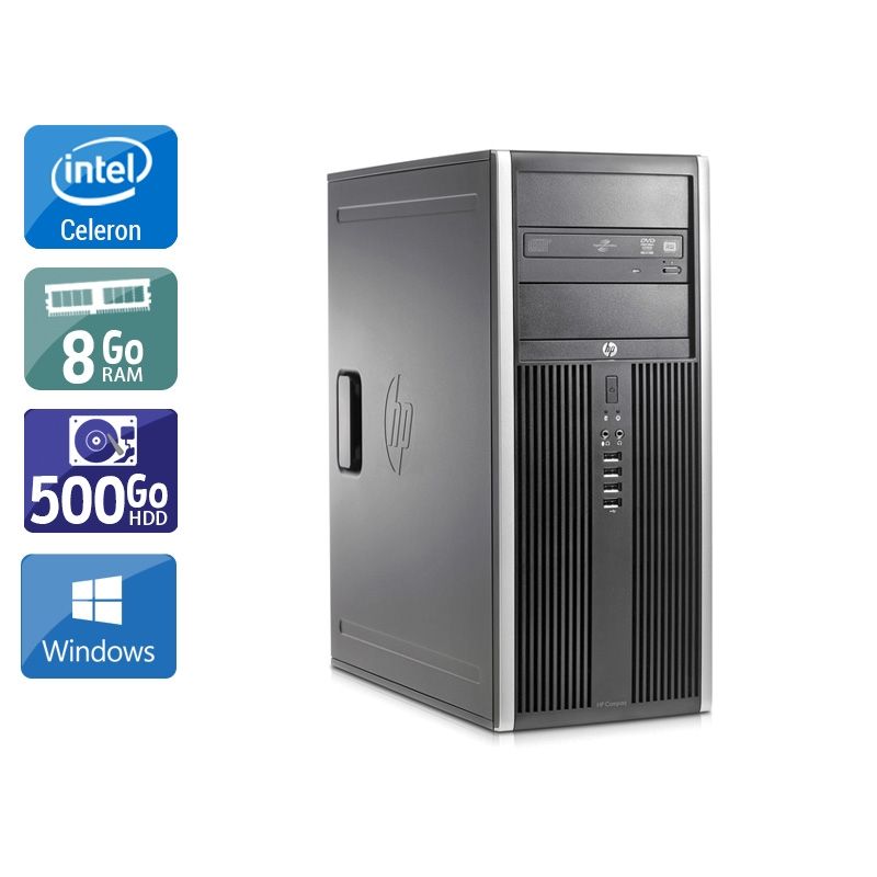 HP Compaq Elite 8200 Tower Celeron Dual Core 8Go RAM 500Go HDD Windows 10