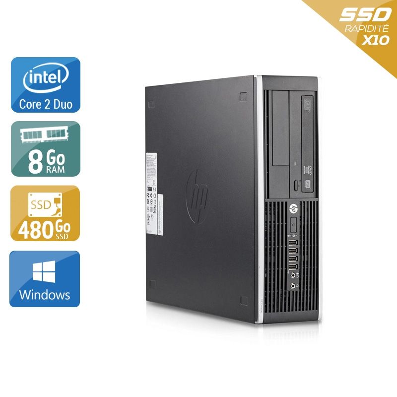 HP Compaq Elite 8200 SFF Core 2 Duo 8Go RAM 480Go SSD Windows 10