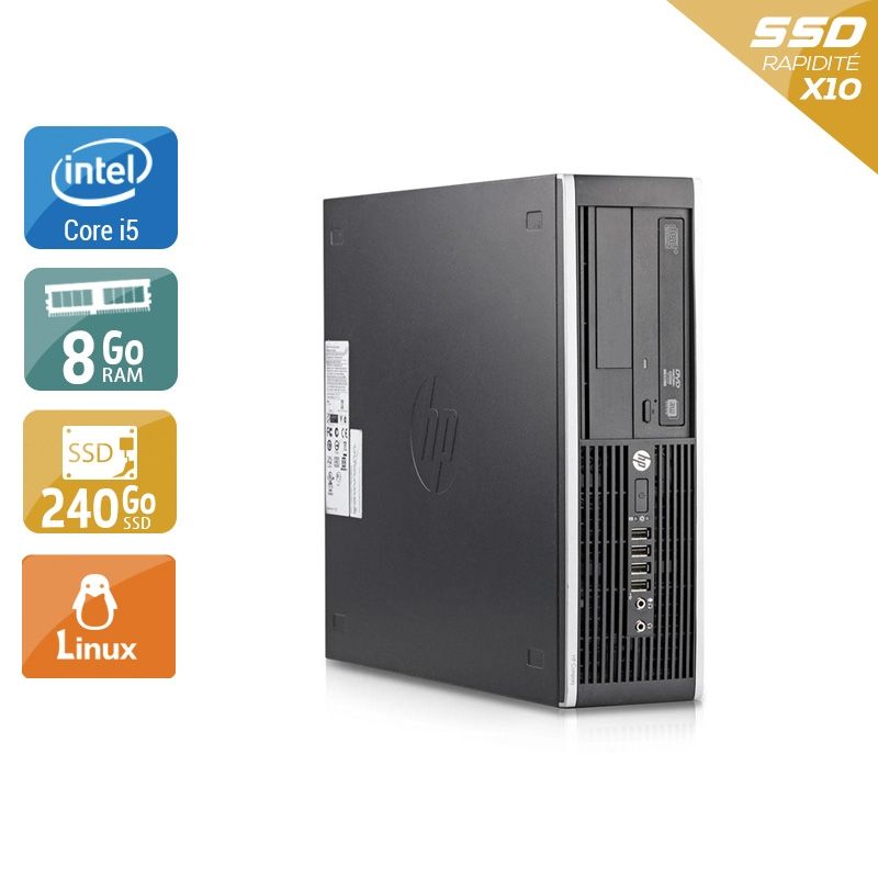 HP Compaq Elite 8200 SFF i5 8Go RAM 240Go SSD Linux