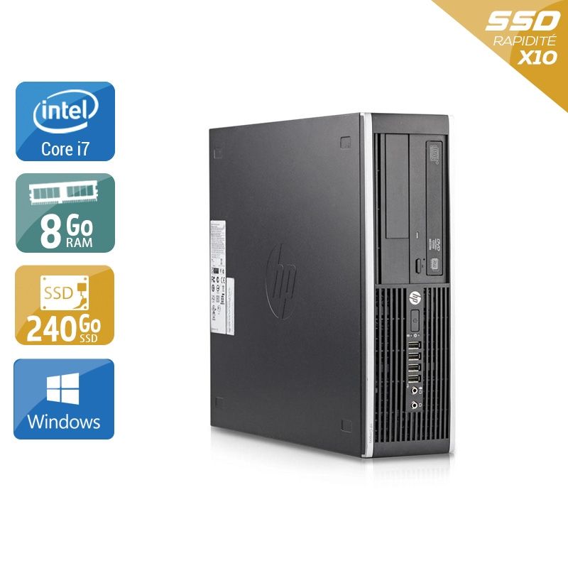 HP Compaq Elite 8200 SFF i7 8Go RAM 240Go SSD Windows 10