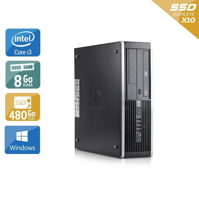 HP Compaq Elite 8300 SFF i3 8Go RAM 480Go SSD Windows 10