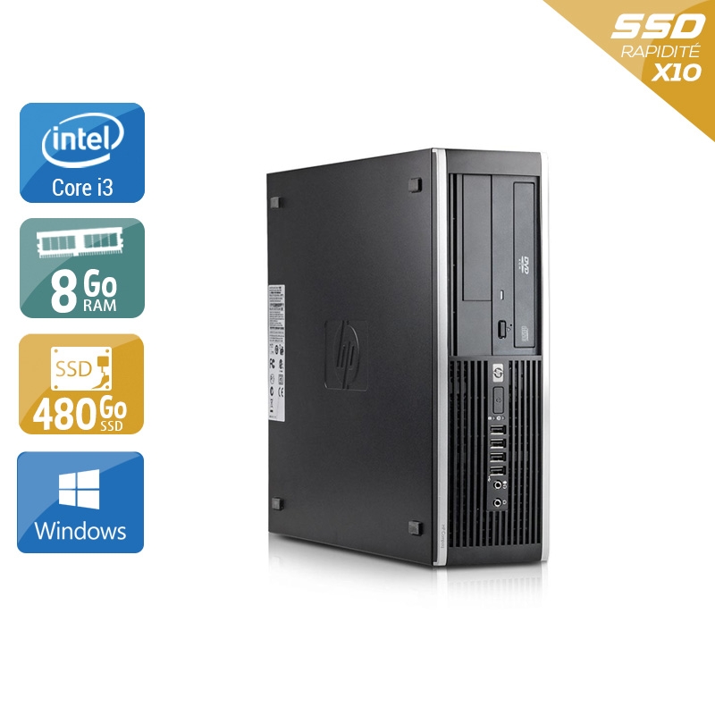 HP Compaq Elite 8300 SFF i3 - 8Go RAM 480Go SSD Windows 10  État correctOccasion certifiée reconditionnée Bon état -  reconditionné disponible sur Kiatoo