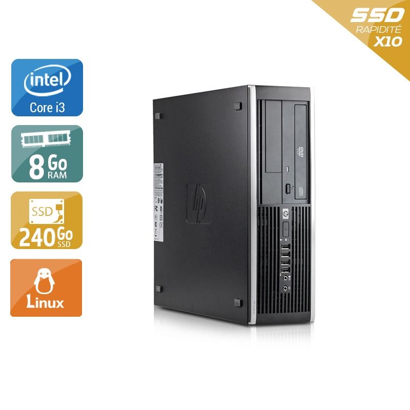 HP Compaq Elite 8300 SFF i3 8Go RAM 240Go SSD Linux