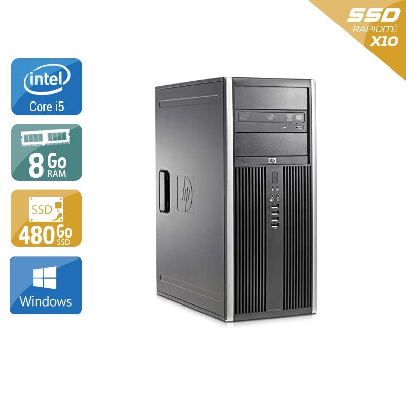 HP Compaq Elite 8300 Tower i5 8Go RAM 480Go SSD Windows 10