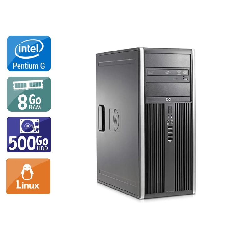 HP Compaq Elite 8300 Tower Pentium G Dual Core 8Go RAM 500Go HDD Linux