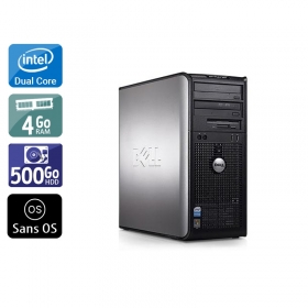 Dell Optiplex 360 Tower Dual Core 4Go RAM 500Go HDD Sans OS
