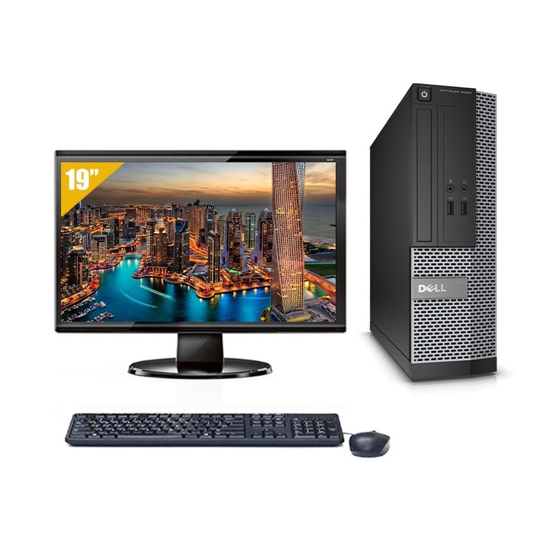 Dell Optiplex 3020 SFF Pentium G Dual Core avec Écran 19 pouces 8Go RAM 240Go SSD Windows 10