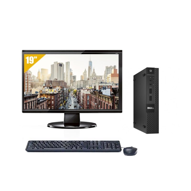 Dell Optiplex 3020M Micro i5 avec Écran 19 pouces 8Go RAM 480Go SSD Windows 10