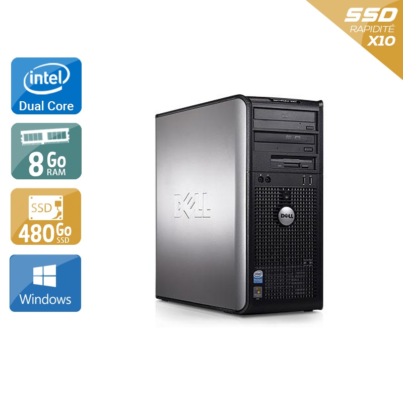 Acheter Dell Optiplex 380 Tower Dual Core - 8Go RAM 480Go SSD Windows 10 Bon étatOccasion certifiée reconditionnée Bon état - 232,50 € Dell Optiplex 380 Tower Dual Core - 8Go RAM 480Go SSD Windows 10 Bon étatOccasion certifiée reconditionnée Bon état - reconditionné disponible sur Kiatoo