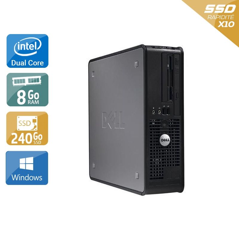 Dell Optiplex 380 SFF Dual Core 8Go RAM 240Go SSD Windows 10