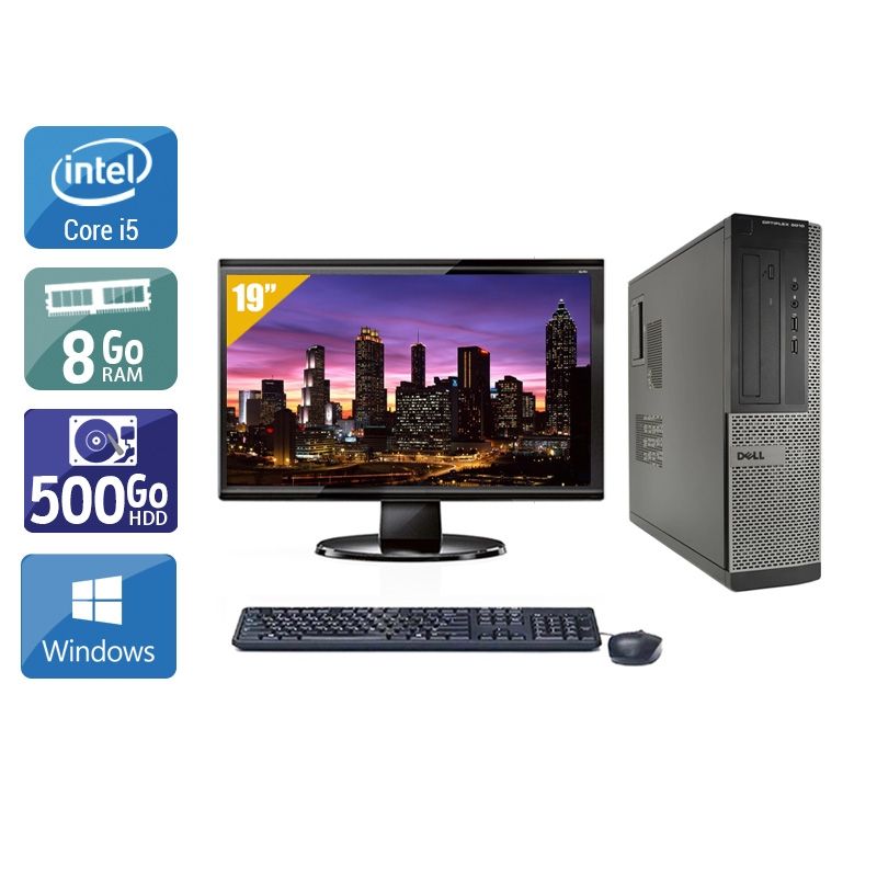 Dell Optiplex 3010 Desktop i5 avec Écran 19 pouces 8Go RAM 500Go HDD Windows 10