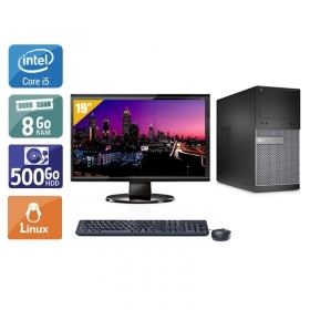 Dell Optiplex 3020 Tower i5 avec Écran 19 pouces 8Go RAM 500Go HDD Linux