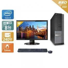 Dell Optiplex 3020 SFF i3 avec Écran 19 pouces 8Go RAM 240Go SSD Linux