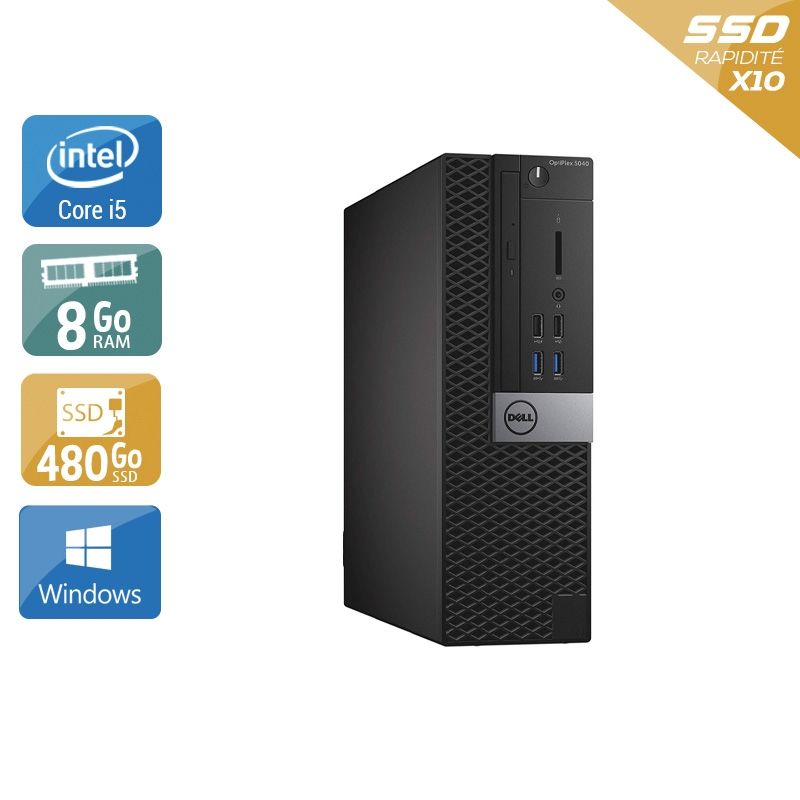 Dell Optiplex 5040 SFF i5 8Go RAM 480Go SSD Windows 10