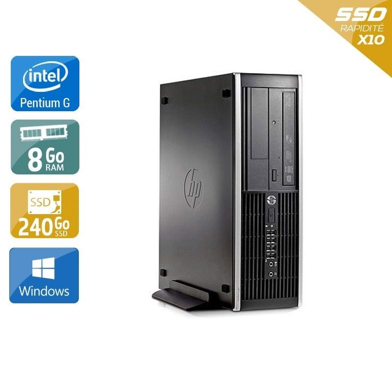 HP Compaq Pro 6200 SFF Pentium G Dual Core 8Go RAM 240Go SSD Windows 10