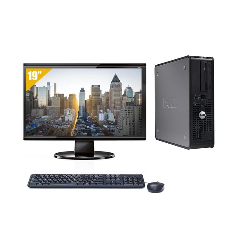 Dell Optiplex 380 SFF Core 2 Duo avec Écran 19 pouces 8Go RAM 240Go SSD Sans OS