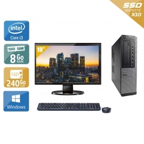 Dell Optiplex 390 Desktop i3 avec Écran 19 pouces 8Go RAM 240Go SSD Windows 10