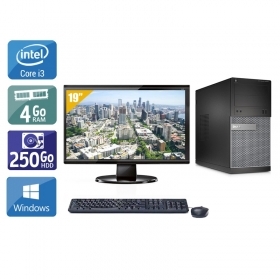 Dell Optiplex 390 Tower i3 avec Écran 19 pouces 4Go RAM 250Go HDD Windows 10