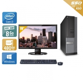Dell Optiplex 390 SFF i3 avec Écran 19 pouces 8Go RAM 480Go SSD Windows 10