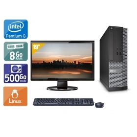 Dell Optiplex 390 SFF Pentium G Dual Core avec Écran 19 pouces 8Go RAM 500Go HDD Linux