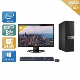 Dell Optiplex 5040 SFF i5 avec Écran 19 pouces 8Go RAM 240Go SSD Windows 10