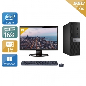 Dell Optiplex 5040 SFF i5 avec Écran 19 pouces 16Go RAM 1To SSD Windows 10