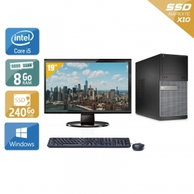 Dell Optiplex 390 Tower i5 avec Écran 19 pouces 8Go RAM 240Go SSD Windows 10